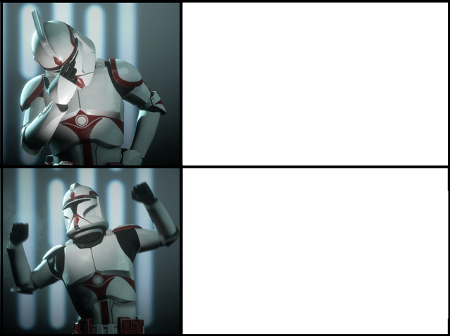 High Quality Clone Trooper Drake Meme Blank Meme Template