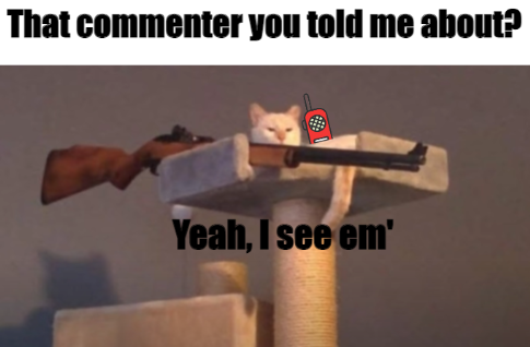 Sniper Cat (Captioned) Blank Meme Template