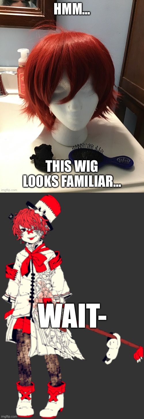 vocaloid joke go brrr | WAIT- | image tagged in fukase | made w/ Imgflip meme maker