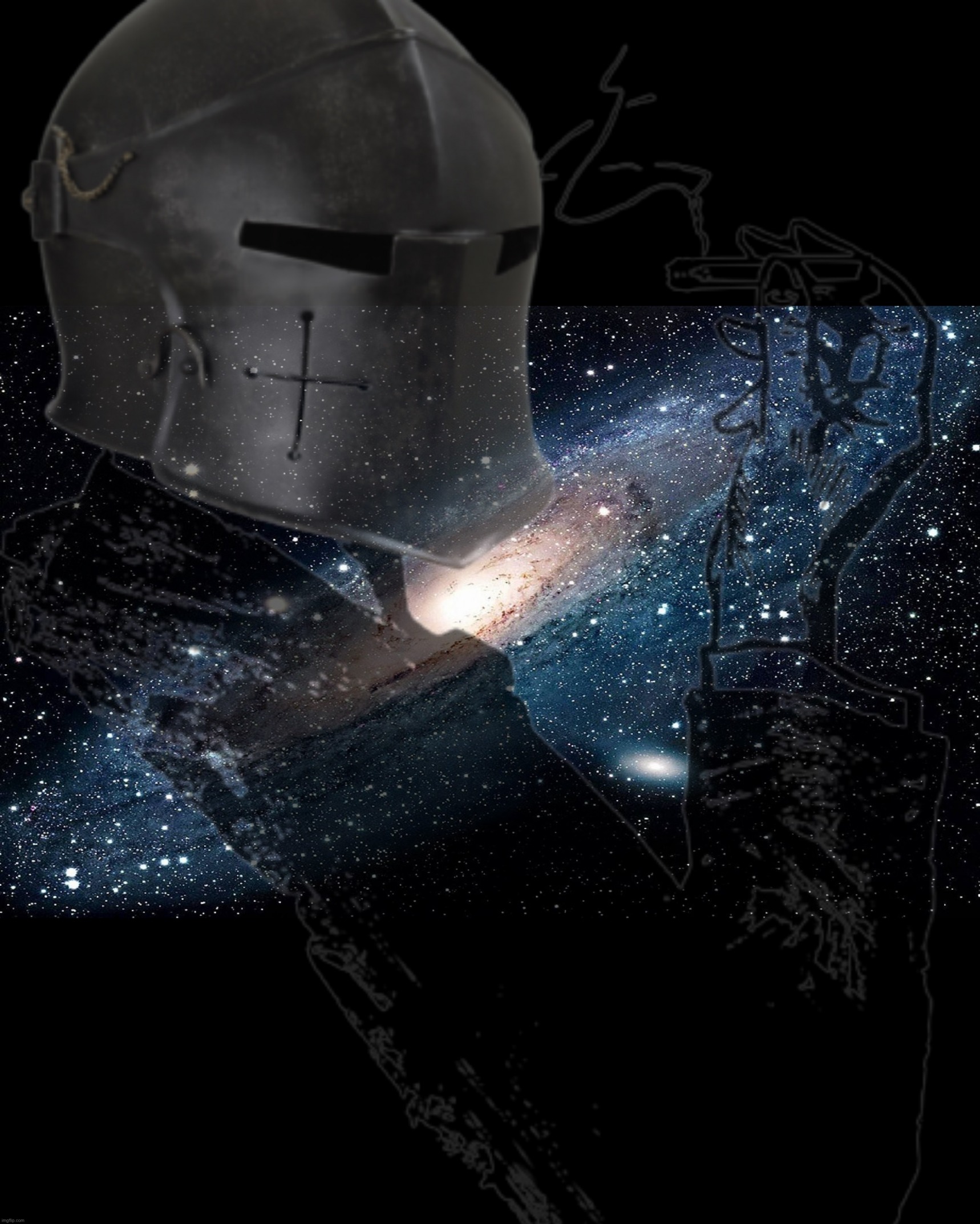 High Quality Galaxy smoking crusader Blank Meme Template