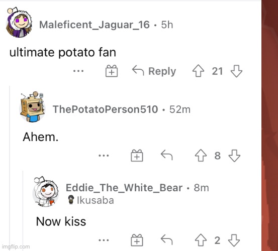 This was on a post about which talent would you have at hopes peak | made w/ Imgflip meme maker