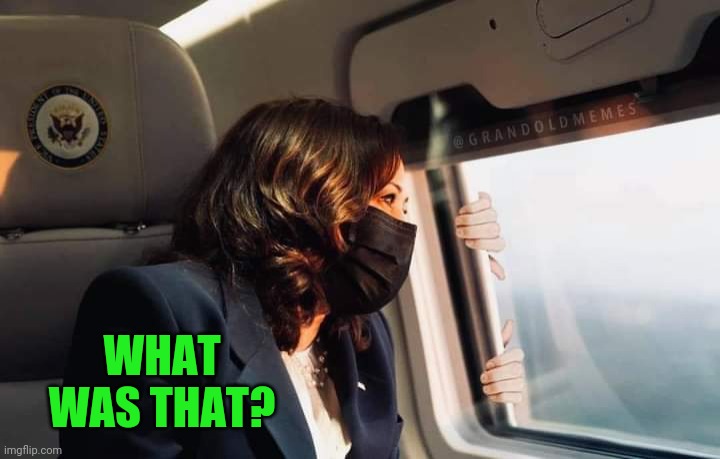 WHAT WAS THAT? | image tagged in kamala harris,afghanistan,air force one | made w/ Imgflip meme maker