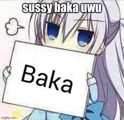 baka | sussy baka uwu | image tagged in baka | made w/ Imgflip meme maker