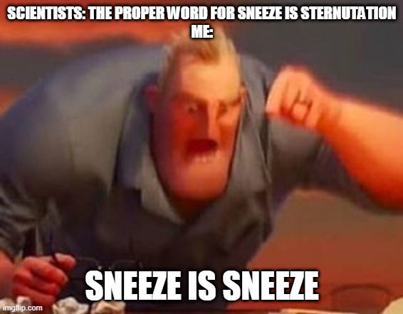 AAAAAAAAAAAAAAAACCCCCCHHHHOOOOOOOOOOOOOOOOOOOOOOOOOOOOOOOOOOOOOOOOOOOOOOOOOOOOOOOOOOOOOOOOOOOOOOOOOOOOOOOOOOOOOOOOOOOOOOOOOOOOOO | SCIENTISTS: THE PROPER WORD FOR SNEEZE IS STERNUTATION
ME:; SNEEZE IS SNEEZE | image tagged in mr incredible mad | made w/ Imgflip meme maker