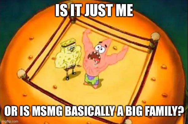 Jaka | IS IT JUST ME; OR IS MSMG BASICALLY A BIG FAMILY? | image tagged in my name is not rick | made w/ Imgflip meme maker