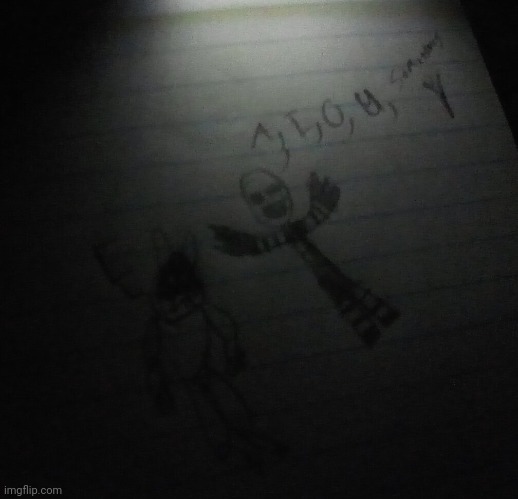 Just a drawing of W.Bonnie and I reciting Vowels together | made w/ Imgflip meme maker