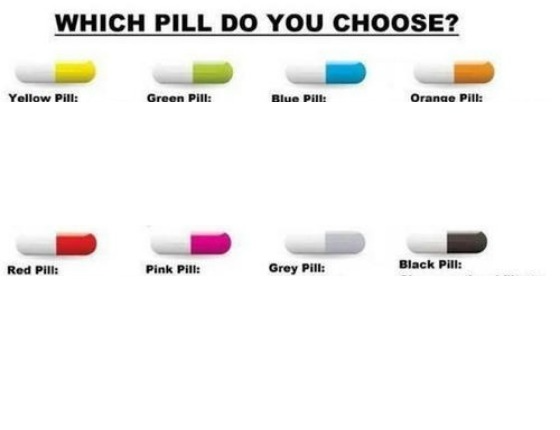 Choose a pill Blank Meme Template