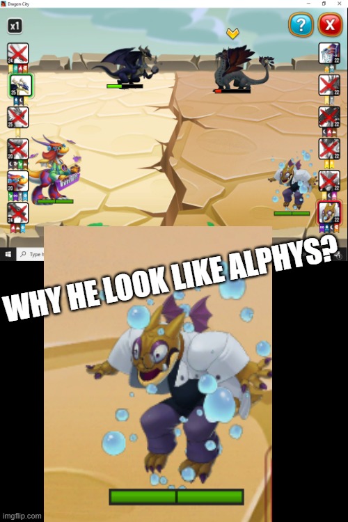 E | WHY HE LOOK LIKE ALPHYS? | made w/ Imgflip meme maker