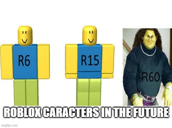 Roblox meme | ROBLOX CARACTERS IN THE FUTURE | image tagged in roblox | made w/ Imgflip meme maker