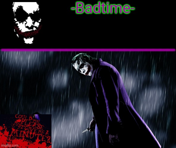 Joker announcement Blank Meme Template
