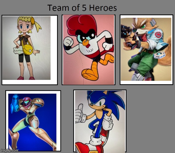 Team of Team Up | image tagged in team of team up,5 heroes | made w/ Imgflip meme maker