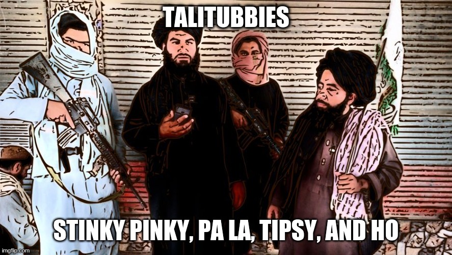 TaliTubbies | TALITUBBIES; STINKY PINKY, PA LA, TIPSY, AND HO | image tagged in more friendly now,talitubbies,teletubbies | made w/ Imgflip meme maker