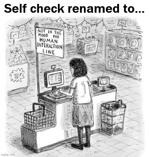 Self check renamed to... | image tagged in comics/cartoons | made w/ Imgflip meme maker