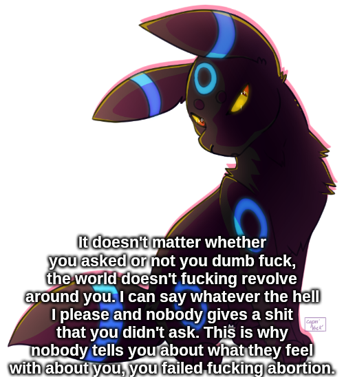 High Quality Umbreon idc you didn't ask Blank Meme Template