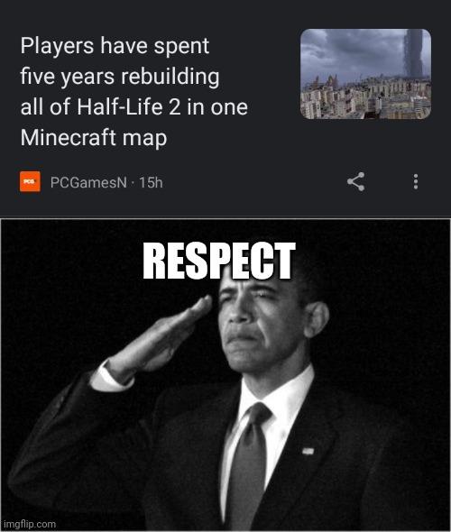 RESPECT | image tagged in obama-salute | made w/ Imgflip meme maker