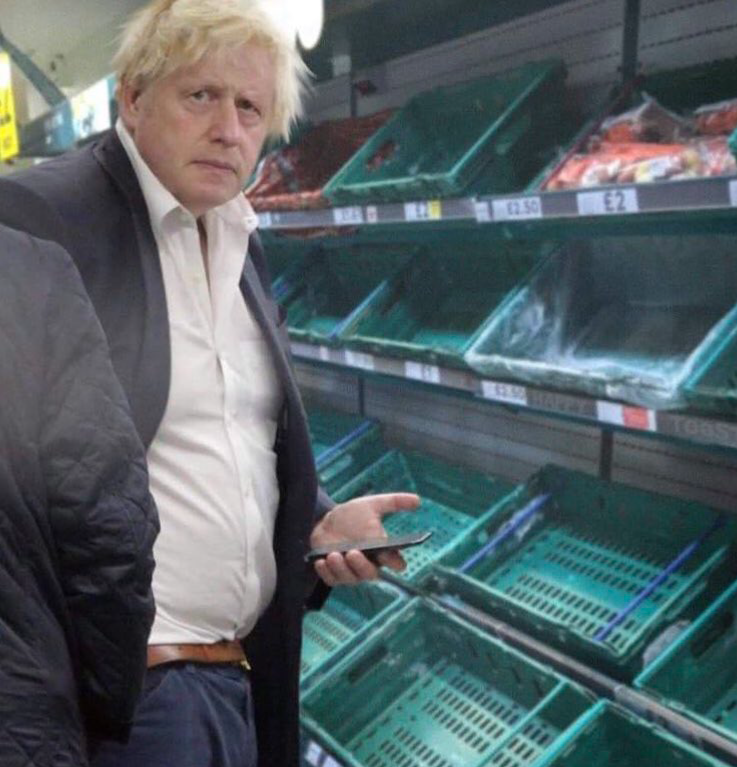 High Quality Boris Empty Shelves Blank Meme Template