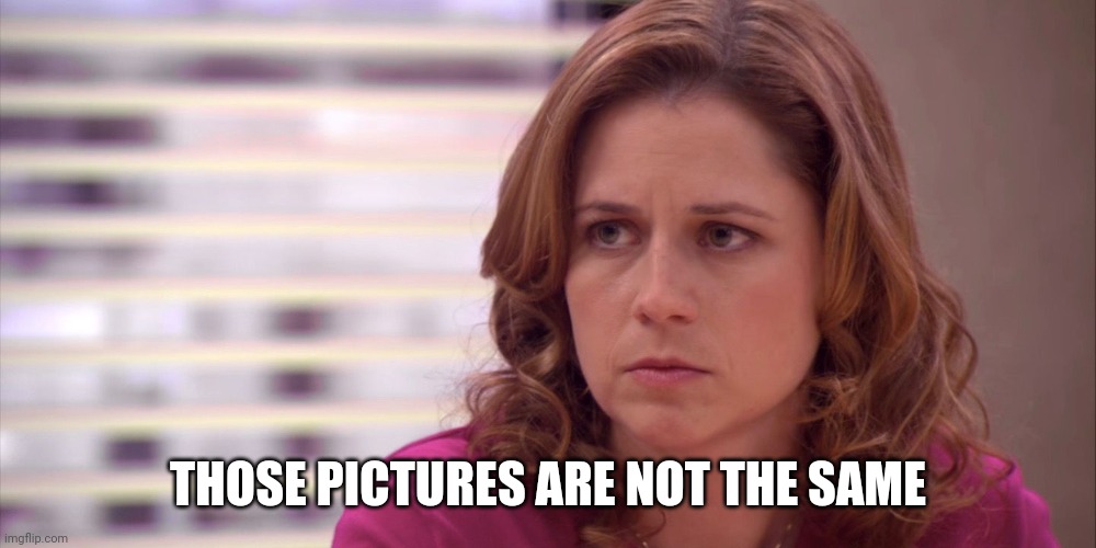 Those pictures are NOT the same... | THOSE PICTURES ARE NOT THE SAME | image tagged in those pictures are not the same | made w/ Imgflip meme maker