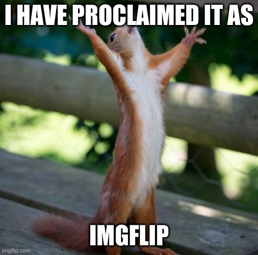 finally | I HAVE PROCLAIMED IT AS IMGFLIP | image tagged in finally | made w/ Imgflip meme maker