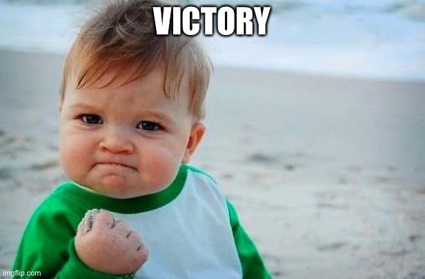 Victory Baby |  VICTORY | image tagged in victory baby | made w/ Imgflip meme maker
