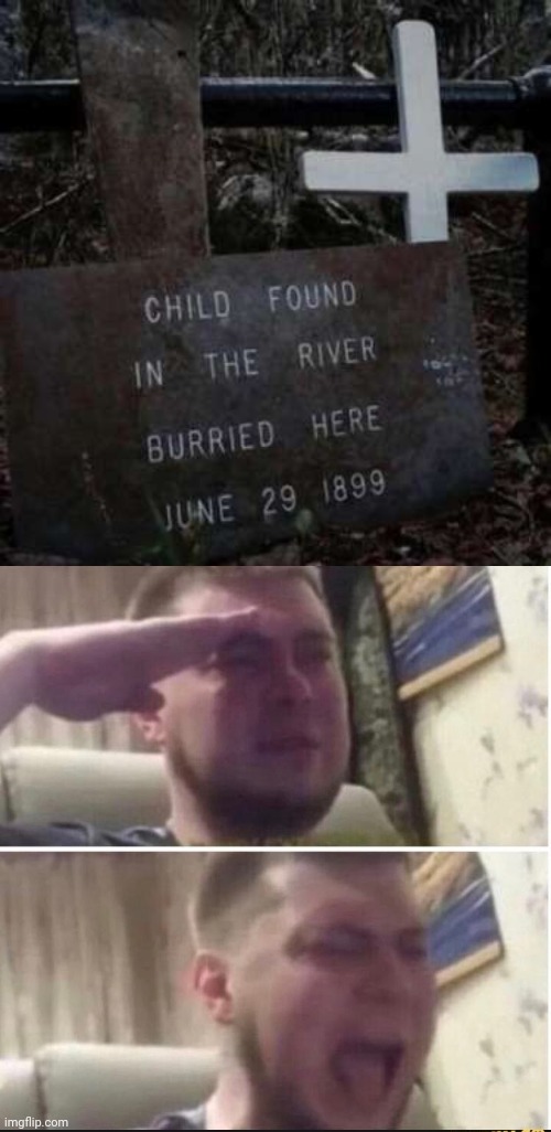 *buried | image tagged in crying salute,you had one job,spelling error,funny,memes,ozon's salute | made w/ Imgflip meme maker