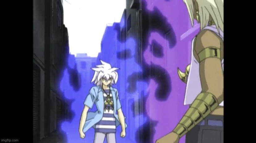 Bakura approaches Marik | image tagged in bakura approaches marik | made w/ Imgflip meme maker