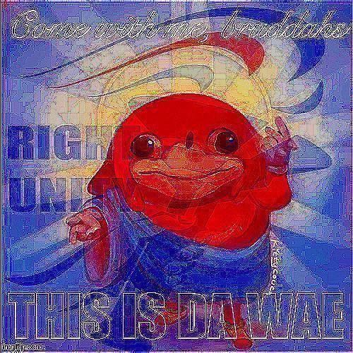 High Quality RUP Ugandan knuckles deep-fried Blank Meme Template