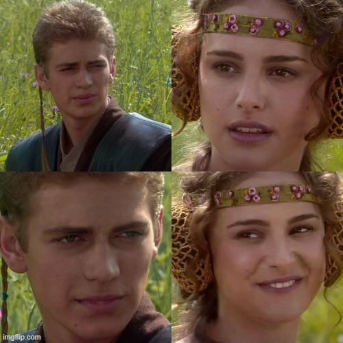 Anakin Padme 4 panel alternate Blank Meme Template