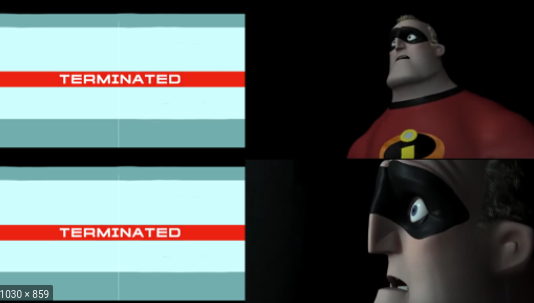 High Quality Mr. Incredible Terminated Blank Meme Template