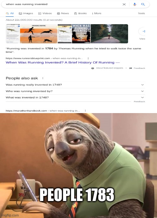 bruh | PEOPLE 1783 | image tagged in zootopia sloth | made w/ Imgflip meme maker