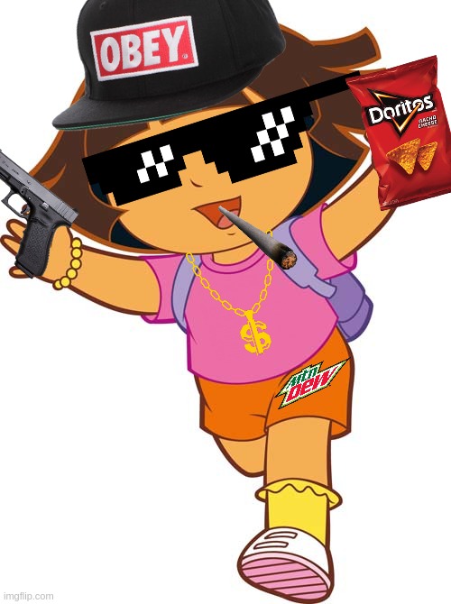 Dora The MLG Explorer | image tagged in dora the explorer,mlg | made w/ Imgflip meme maker