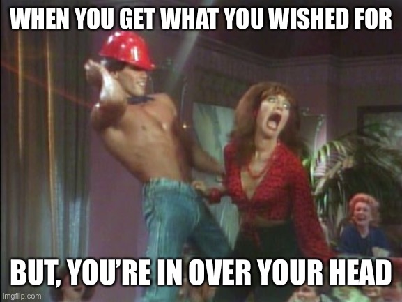 Peggy’s Wish | WHEN YOU GET WHAT YOU WISHED FOR; BUT, YOU’RE IN OVER YOUR HEAD | image tagged in wish,married with children | made w/ Imgflip meme maker