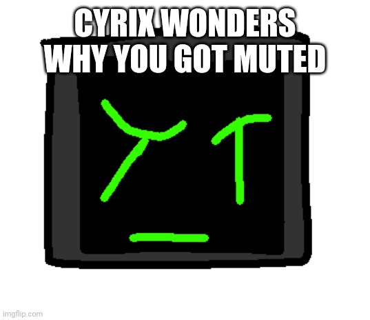 CYRIX WONDERS WHY YOU GOT MUTED | made w/ Imgflip meme maker