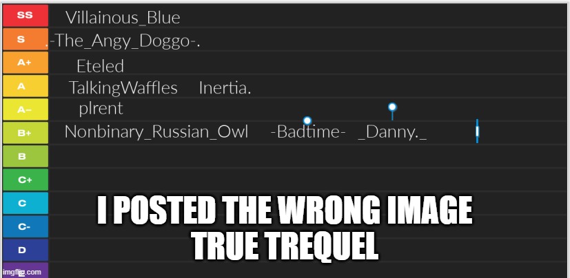 I POSTED THE WRONG IMAGE

TRUE TREQUEL | made w/ Imgflip meme maker