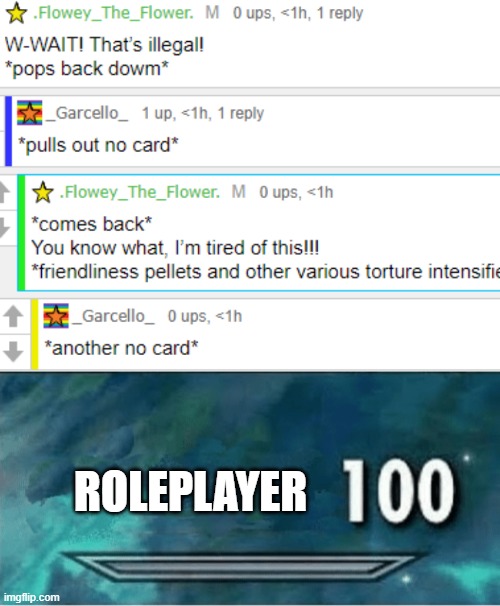 ROLEPLAYER | image tagged in x 100 | made w/ Imgflip meme maker