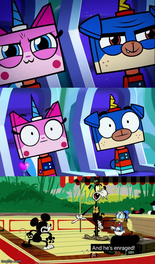 And he's enraged! (Unikitty stressful) Blank Meme Template