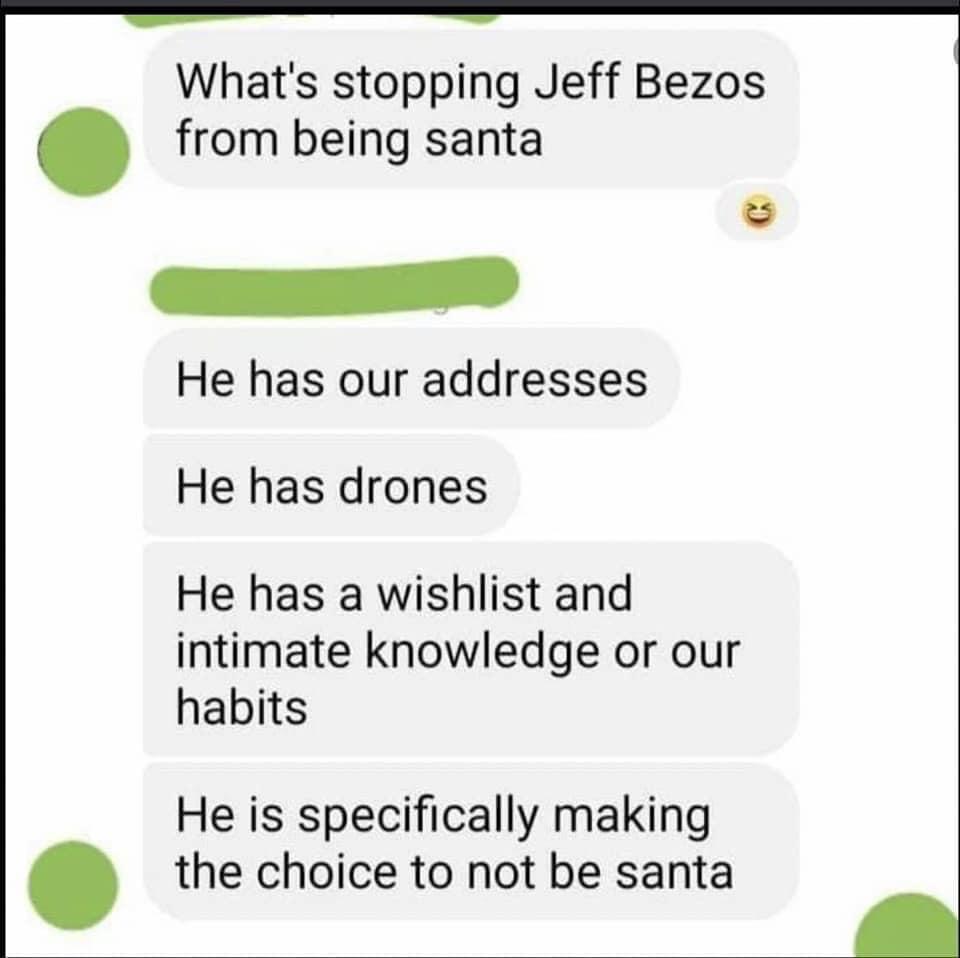 High Quality Jeff Bezos santa Blank Meme Template