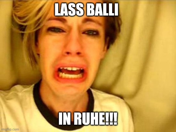 Leave Britney Alone | LASS BALLI; IN RUHE!!! | image tagged in leave britney alone | made w/ Imgflip meme maker