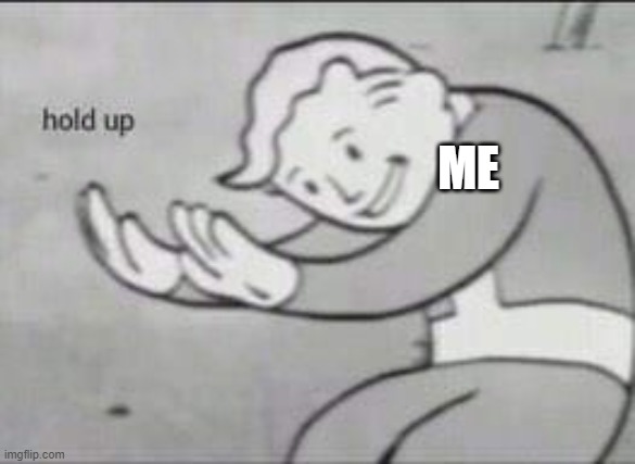 Fallout Hold Up | ME | image tagged in fallout hold up | made w/ Imgflip meme maker