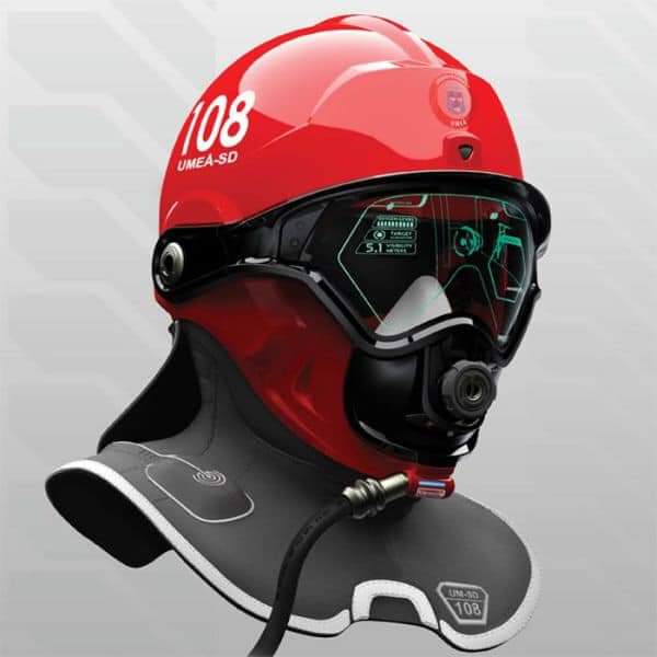 High Quality Futuristic Fire Helmet Blank Meme Template