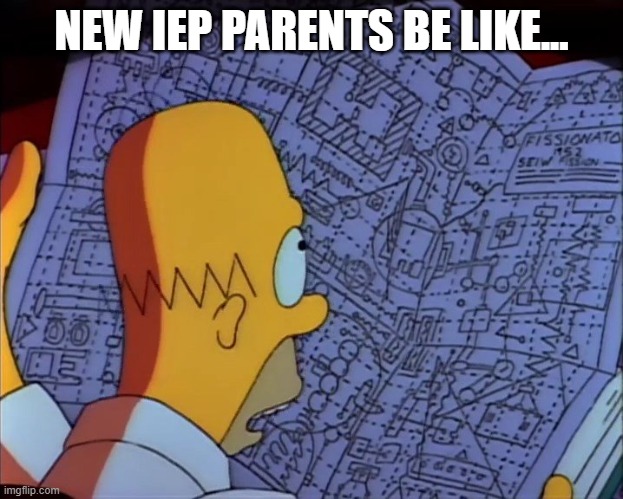 IEP parents | NEW IEP PARENTS BE LIKE... | image tagged in homer simpson complicated | made w/ Imgflip meme maker
