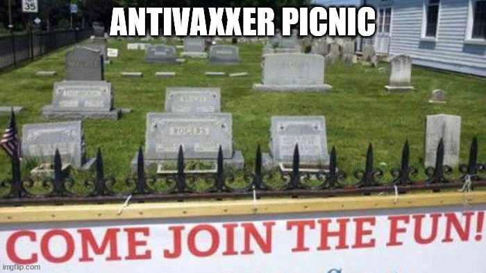 Fun for the Whole Family! | ANTIVAXXER PICNIC | image tagged in covid-19,trump,death cult,freedumb,antivax | made w/ Imgflip meme maker
