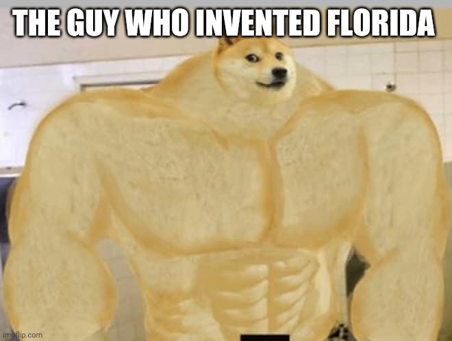 Buff Doge | THE GUY WHO INVENTED FLORIDA | image tagged in buff doge | made w/ Imgflip meme maker