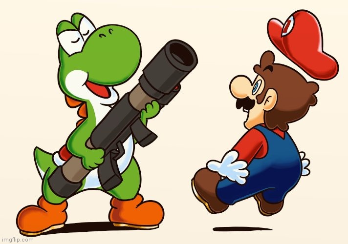 Yoshi has a gun | made w/ Imgflip meme maker