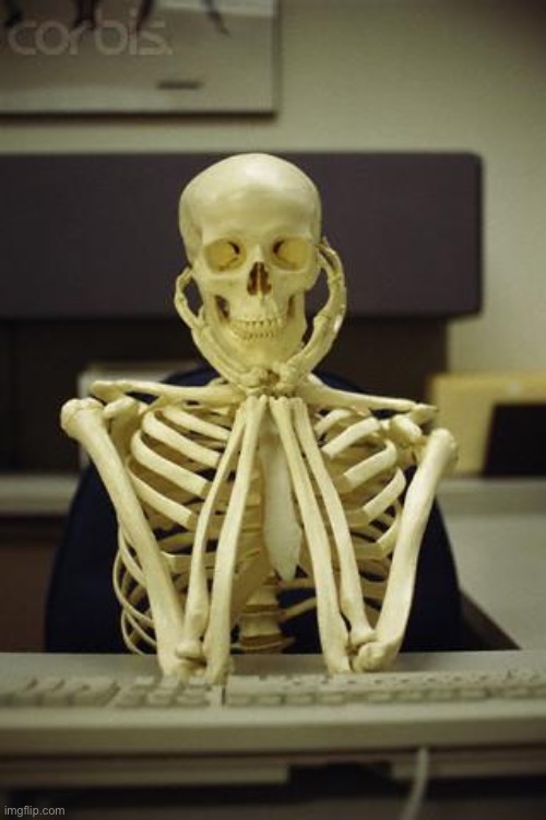 Waiting Skeleton | image tagged in waiting skeleton | made w/ Imgflip meme maker
