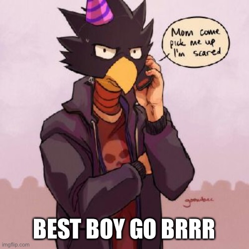 mom come pick me up i'm scared tokoyami | BEST BOY GO BRRR | image tagged in mom come pick me up i'm scared tokoyami | made w/ Imgflip meme maker