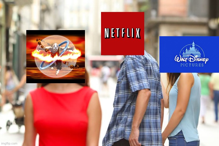Disney’s jealous | image tagged in memes,distracted boyfriend | made w/ Imgflip meme maker