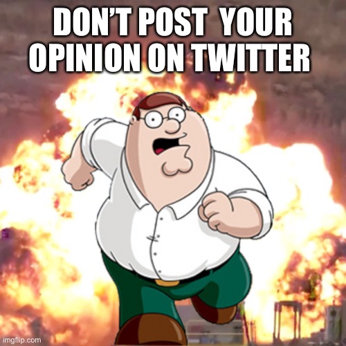 Don’t | DON’T POST  YOUR OPINION ON TWITTER | image tagged in kermit the frog | made w/ Imgflip meme maker