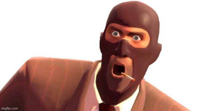 Surprised Spy | image tagged in surprised spy | made w/ Imgflip meme maker