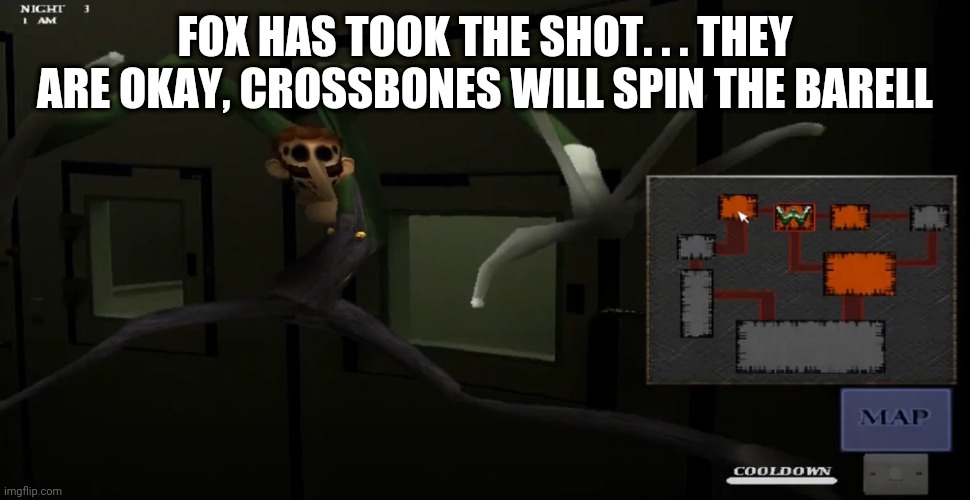 happy | FOX HAS TOOK THE SHOT. . . THEY ARE OKAY, CROSSBONES WILL SPIN THE BARELL | image tagged in happy | made w/ Imgflip meme maker