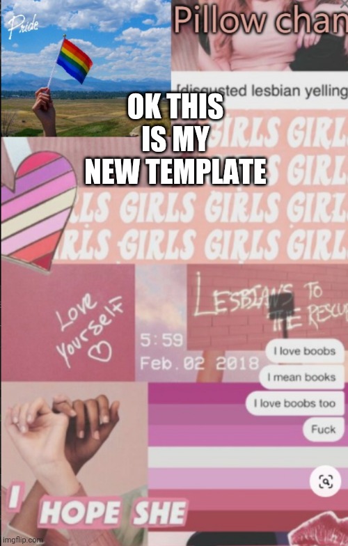 Yea | OK THIS IS MY NEW TEMPLATE | image tagged in lesbian | made w/ Imgflip meme maker